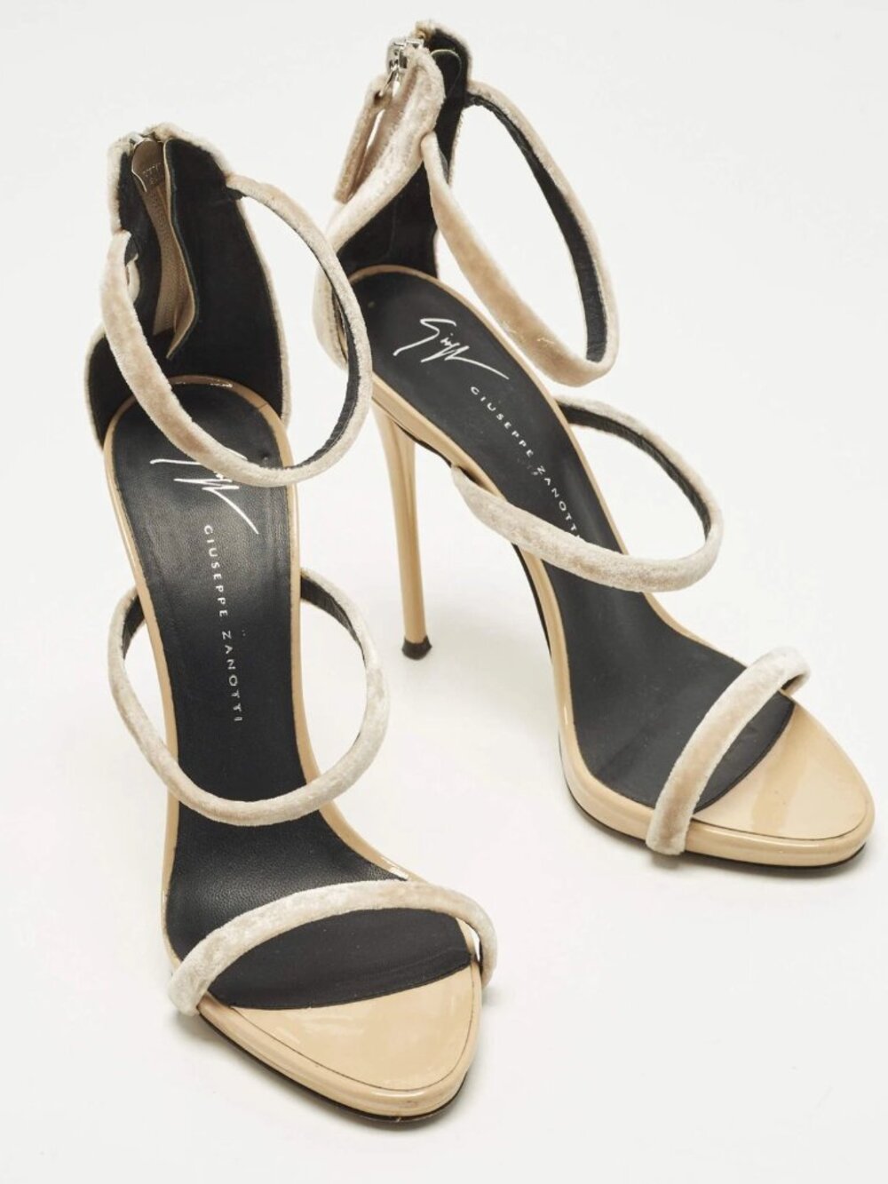 Harmony Velvet Heeled Sandals